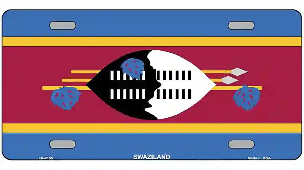Swaziland Flag Metal Novelty License Plate