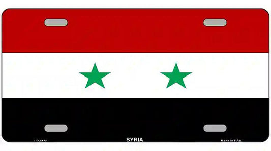 Syria Flag Metal Novelty License Plate