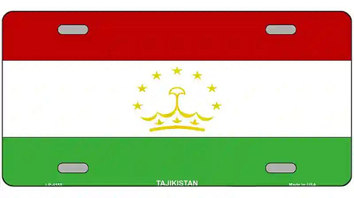 Tajikistan Flag Metal Novelty License Plate