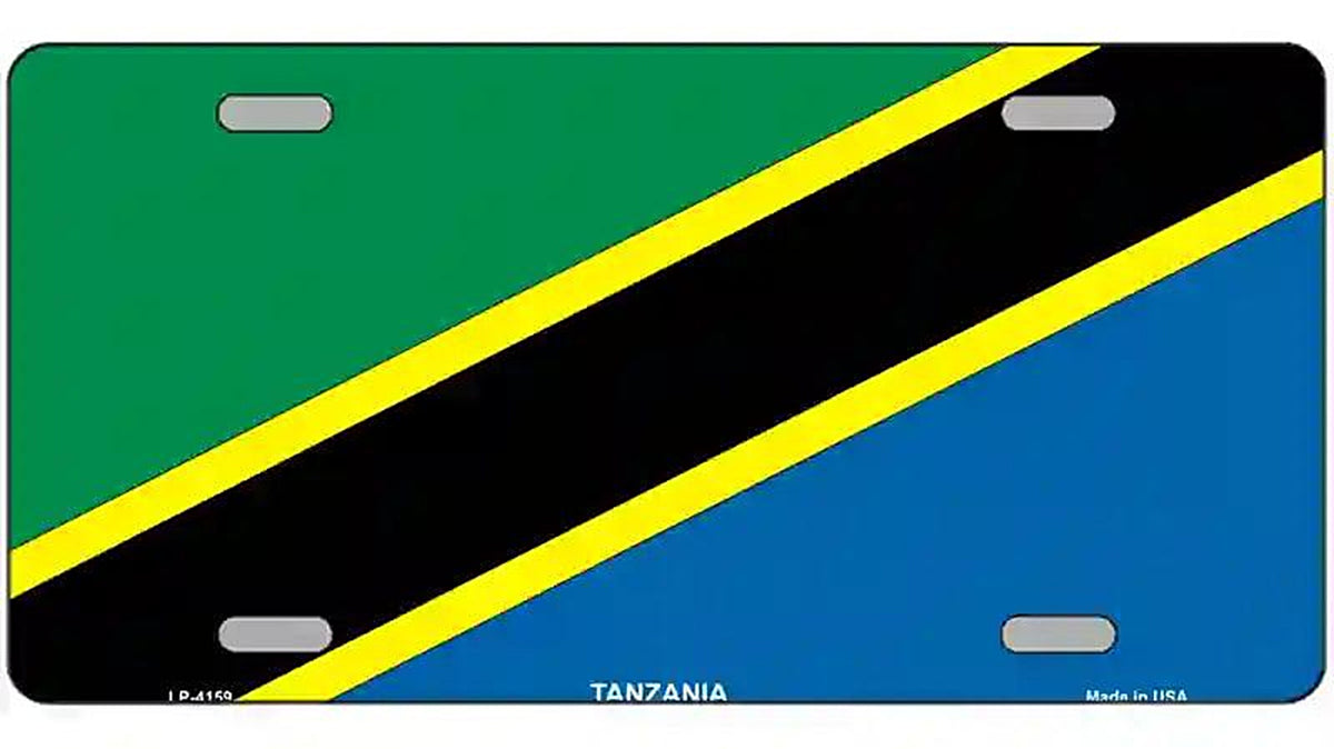 Tanzania Flag Metal Novelty License Plate
