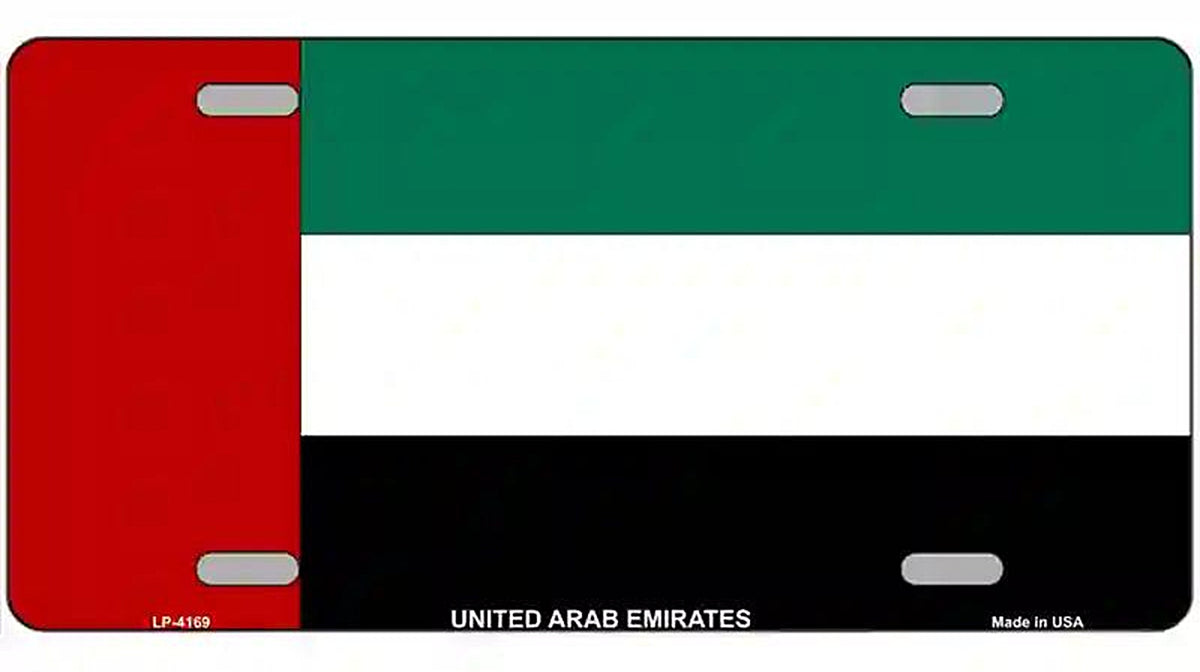 United Arab Emirates Flag Metal Novelty License Plate