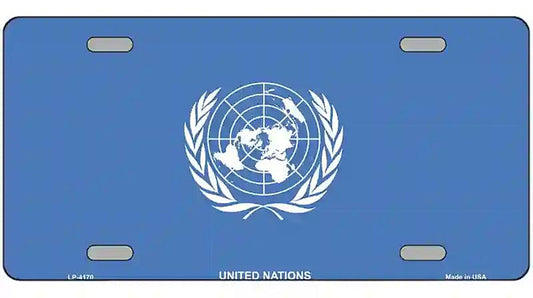 United Nations Flag Metal Novelty License Plate
