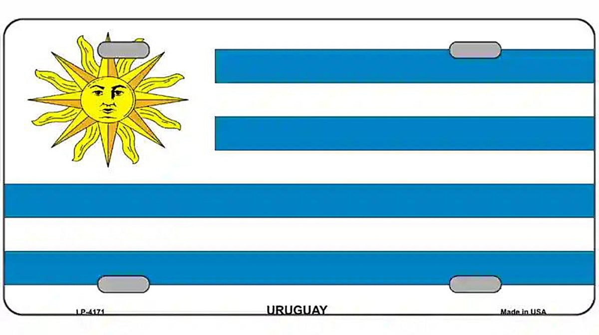 Uruguay Flag Metal Novelty License Plate