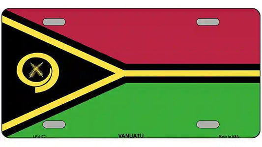 Vanuatu Flag Metal Novelty License Plate