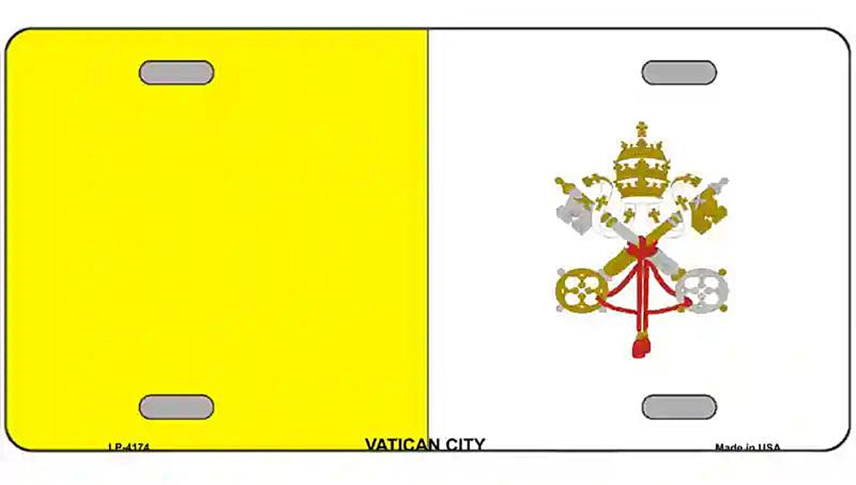 Vatican City Flag Metal Novelty License Plate