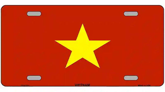 Vietnam Flag Metal Novelty License Plate