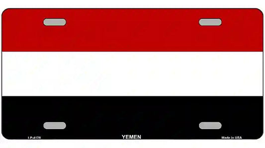Yemen Flag Metal Novelty License Plate
