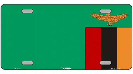Zambia Flag Metal Novelty License Plate