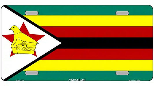 Zimbabwe Flag Metal Novelty License Plate