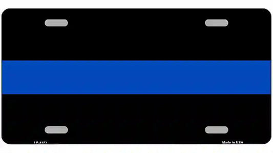 Thin Blue Line Police Metal Novelty License Plate