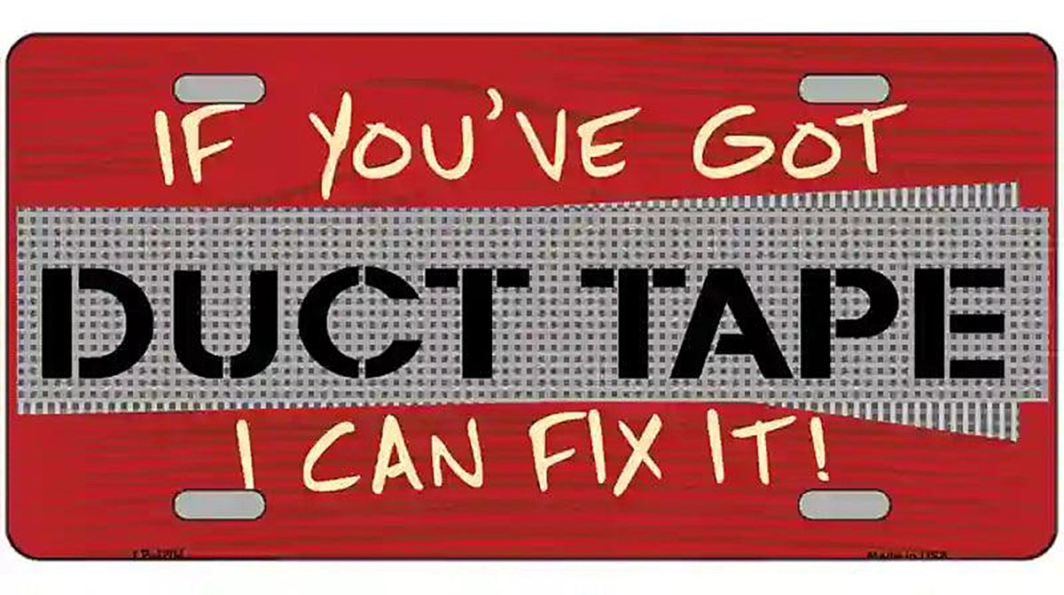 Duct Tape Metal Novelty License Plate