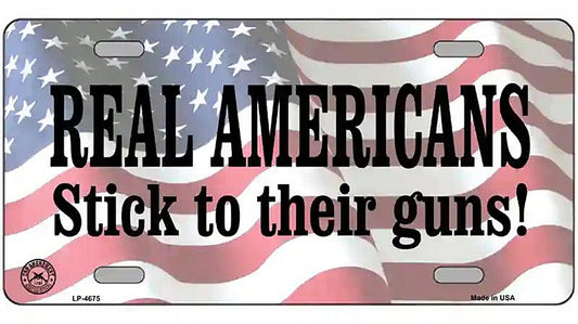 Stick To Their Guns Metal Novelty License Plate