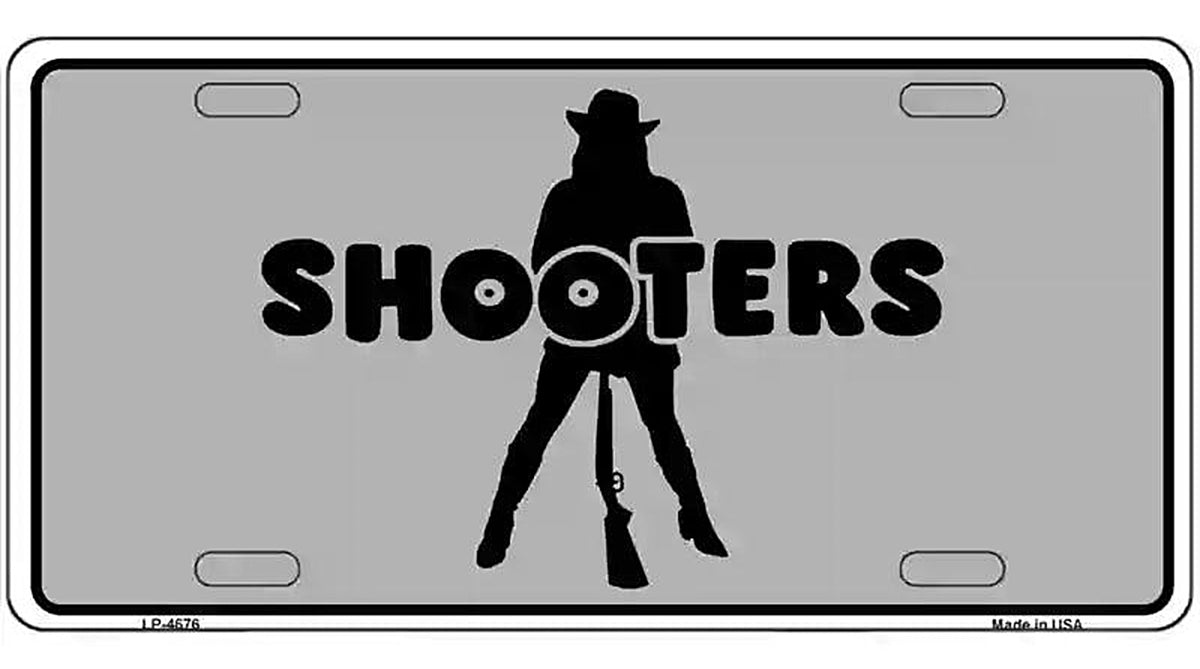 Shooters Metal Novelty License Plate