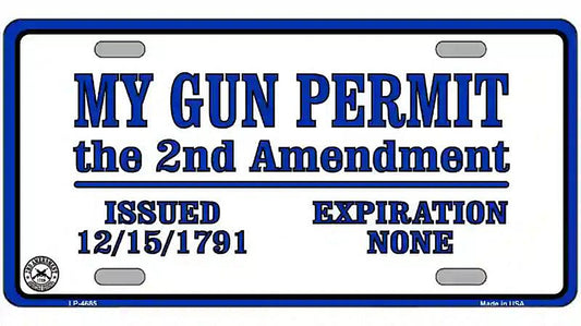 My Gun Permit Metal Novelty License Plate