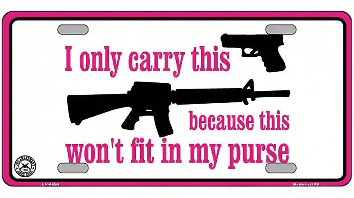 I Carry This Gun Metal Novelty License Plate