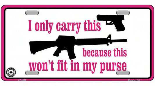 I Carry This Gun Metal Novelty License Plate