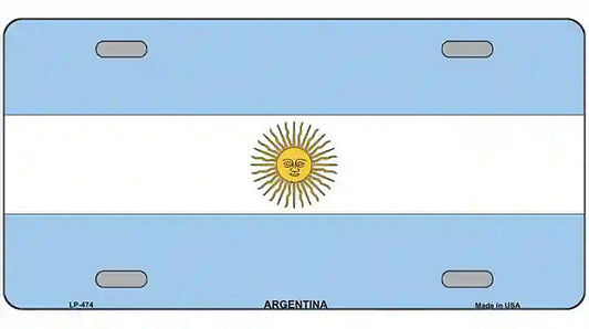 Argentina Flag Metal Novelty License Plate