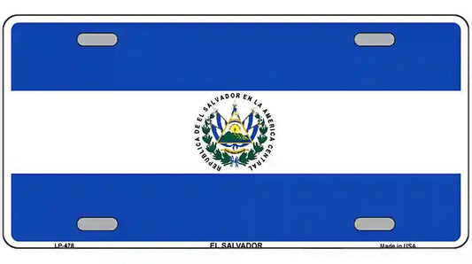El Salvador Flag Metal Novelty License Plate