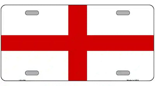 England Flag Metal Novelty License Plate