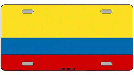 Colombia Flag Metal Novelty License Plate