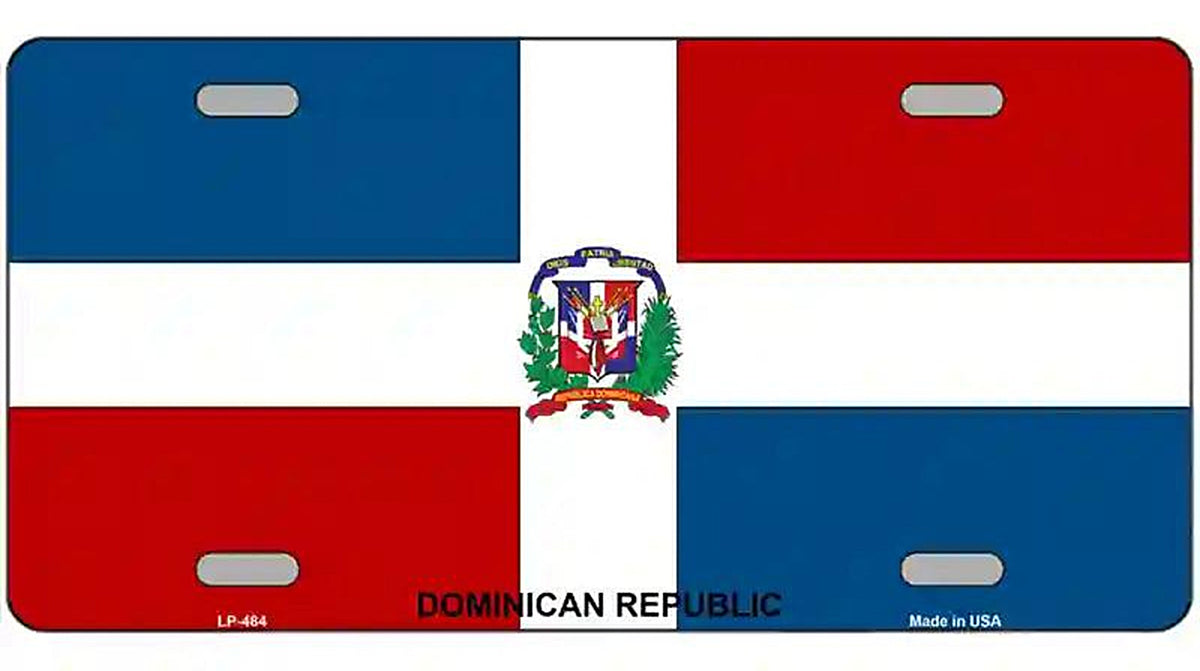 Dominican Republic Flag Metal Novelty License Plate