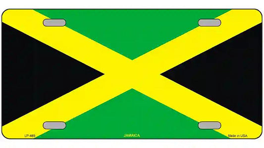 Jamaica Flag Metal Novelty License Plate