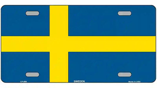 Sweden Flag Metal Novelty License Plate
