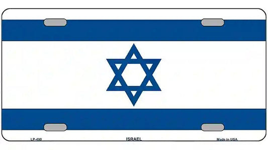 Israel Flag Metal Novelty License Plate
