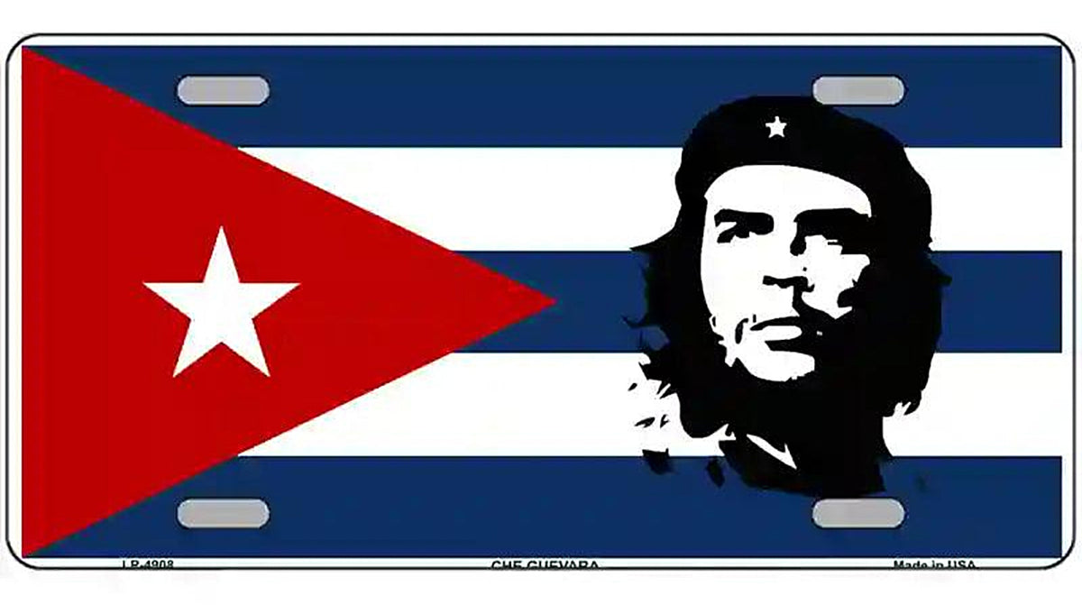 Che Guevara Flag Metal Novelty License Plate