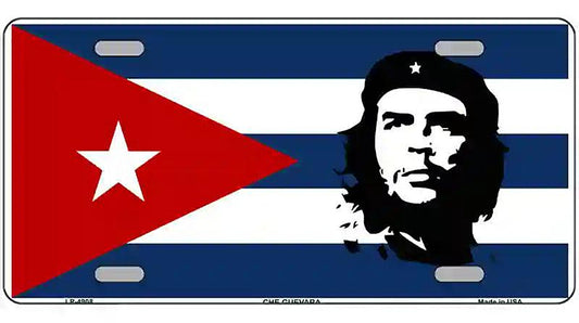 Che Guevara Flag Metal Novelty License Plate
