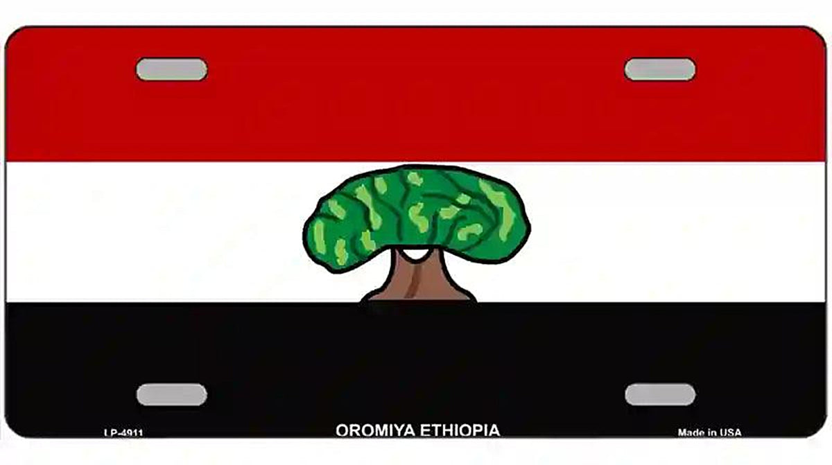 Oromiya Ethiopia Flag Metal Novelty License Plate