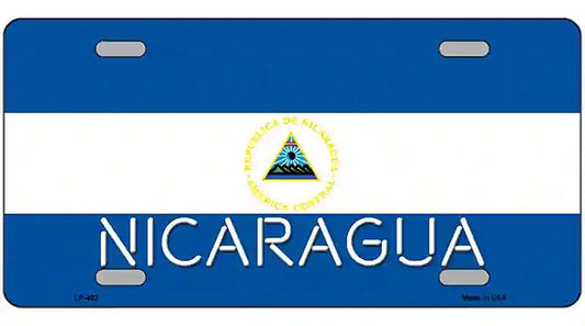 Nicaragua Flag Metal Novelty License Plate