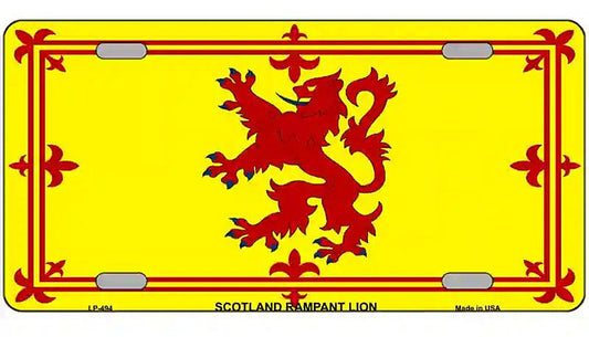 Scotland Lion Flag Metal Novelty License Plate