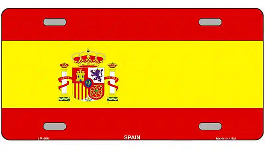 Spain Flag Metal Novelty License Plate