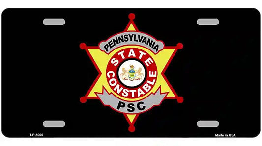 PA Constable Star Metal Novelty License Plate