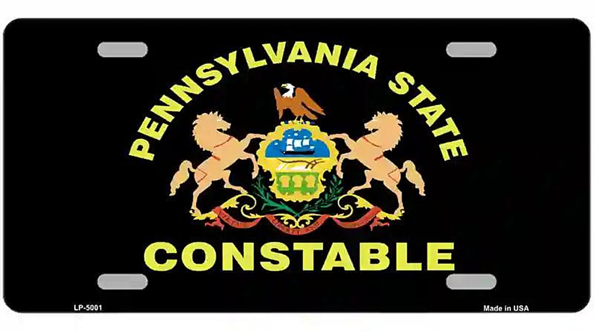 PA Constable Star Seal Metal Novelty License Plate