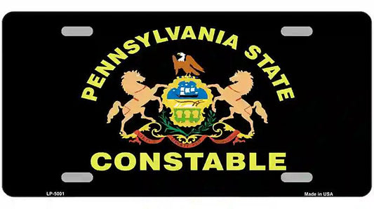 PA Constable Star Seal Metal Novelty License Plate