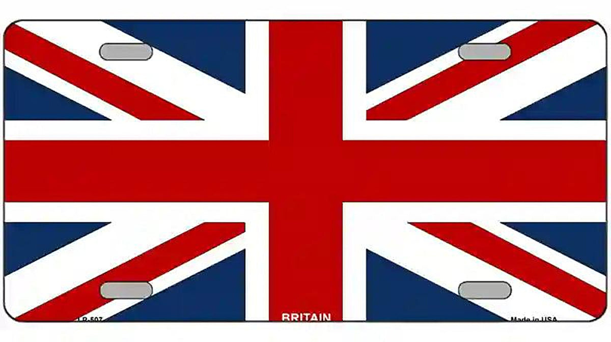 Britain Flag Metal Novelty License Plate