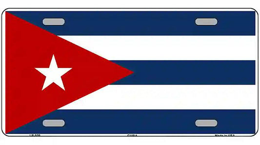 Cuba Flag Metal Novelty License Plate