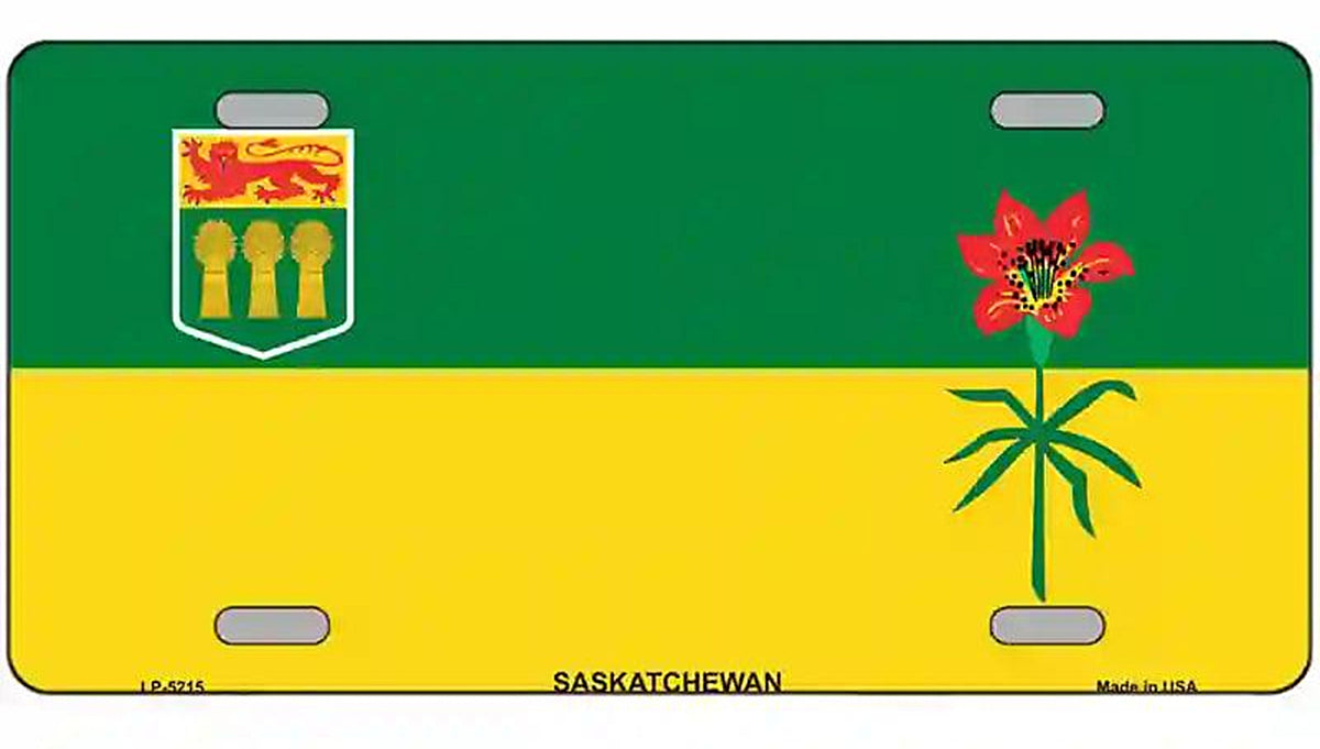 Saskatchewan Flag Metal Novelty License Plate