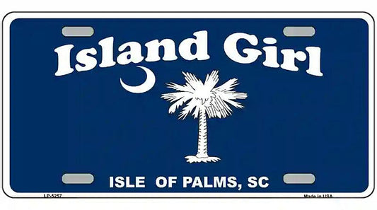 Island Girl Metal Novelty License Plate