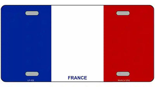 France Flag Metal Novelty License Plate