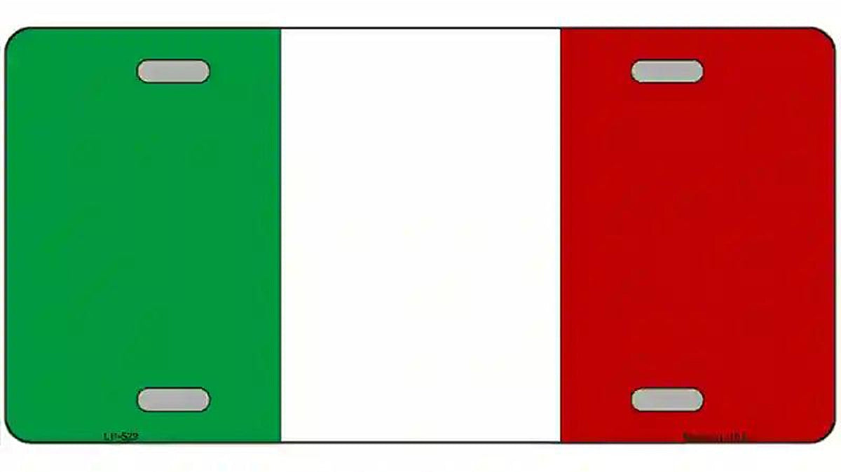 Italy Flag Metal Novelty License Plate