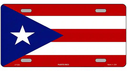 Puerto Rico Flag Metal Novelty License Plate