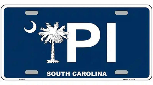 PI South Carolina Metal Novelty License Plate