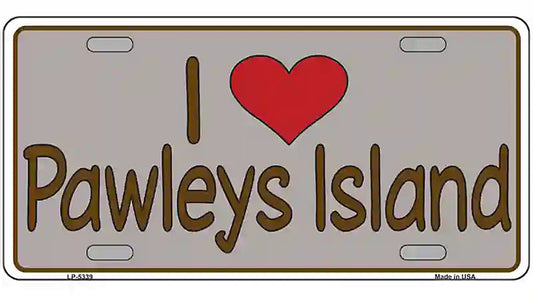 Love Pawleys Island Metal Novelty License Plate