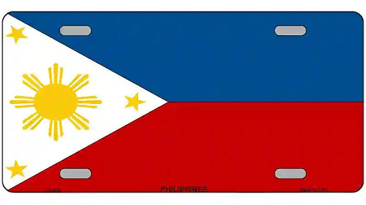 Philippines Flag Metal Novelty License Plate