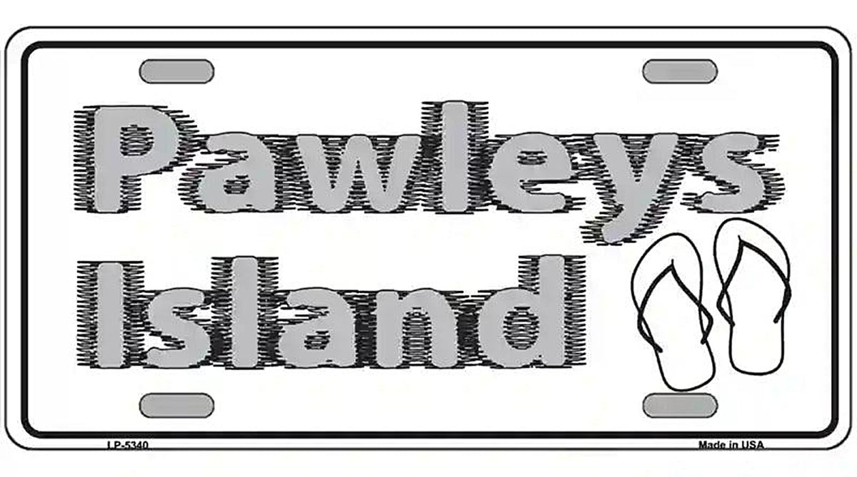 Pawleys Island Flip Flops Metal Novelty License Plate