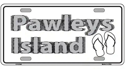 Pawleys Island Flip Flops Metal Novelty License Plate