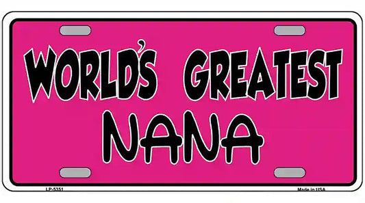 Worlds Greatest Nana Metal Novelty License Plate